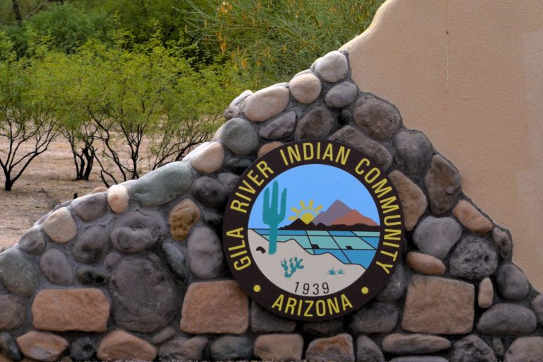 Gila,River,,Arizona,-,July,24,2024:,An,Entrance,Sign